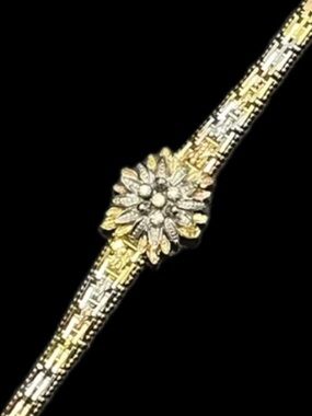 18k white yellow rose gold Technibond Diamond cut Riccio CZ vintage bracelet HSN